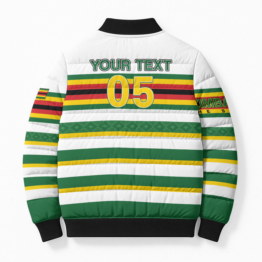 Zimbabwe Rugby Custom Bomber Puffer Jacket Sables National Pride
