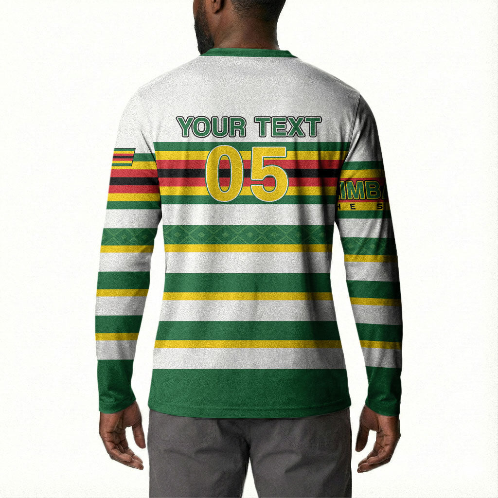 Zimbabwe Rugby Custom Button Sweatshirt Sables National Pride