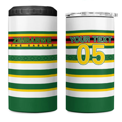 Zimbabwe Rugby Custom 4 in 1 Can Cooler Tumbler Sables National Pride
