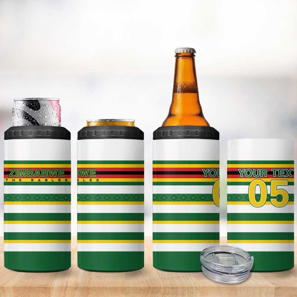 Zimbabwe Rugby Custom 4 in 1 Can Cooler Tumbler Sables National Pride
