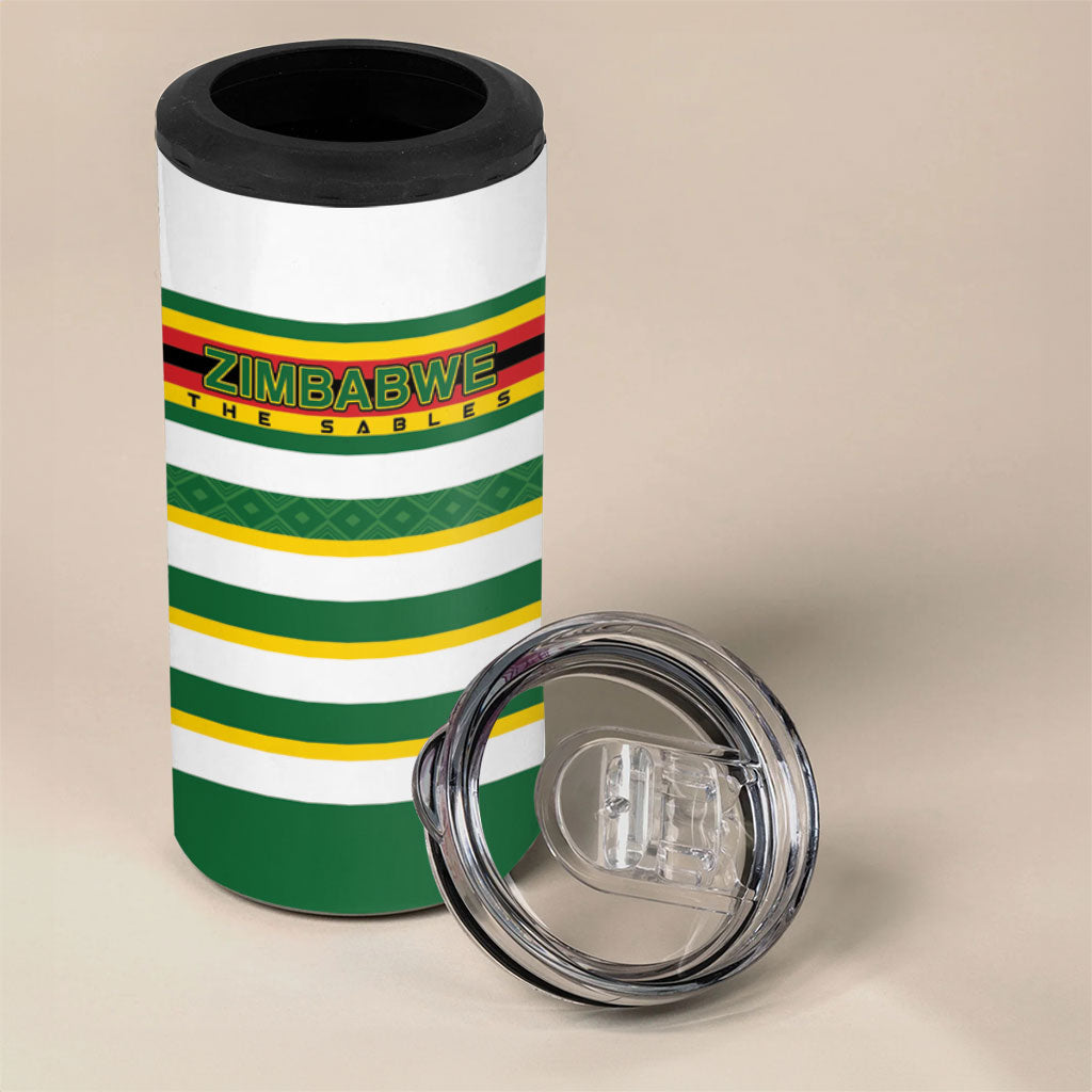 Zimbabwe Rugby Custom 4 in 1 Can Cooler Tumbler Sables National Pride