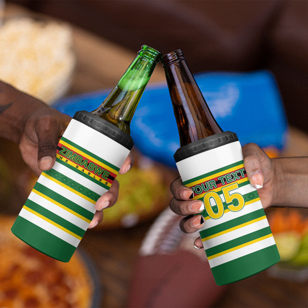 Zimbabwe Rugby Custom 4 in 1 Can Cooler Tumbler Sables National Pride