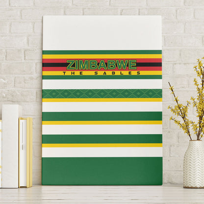 Zimbabwe Rugby Canvas Wall Art Sables National Pride