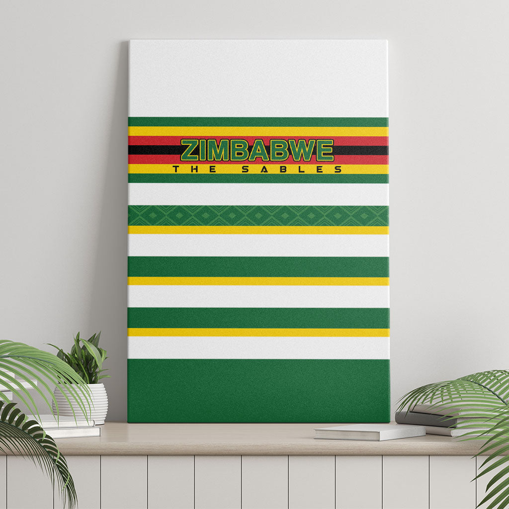 Zimbabwe Rugby Canvas Wall Art Sables National Pride