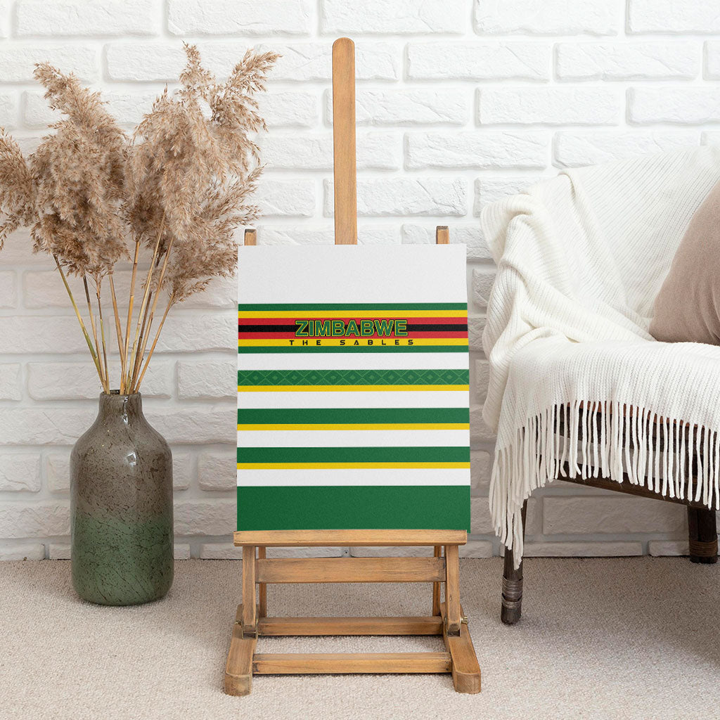Zimbabwe Rugby Canvas Wall Art Sables National Pride
