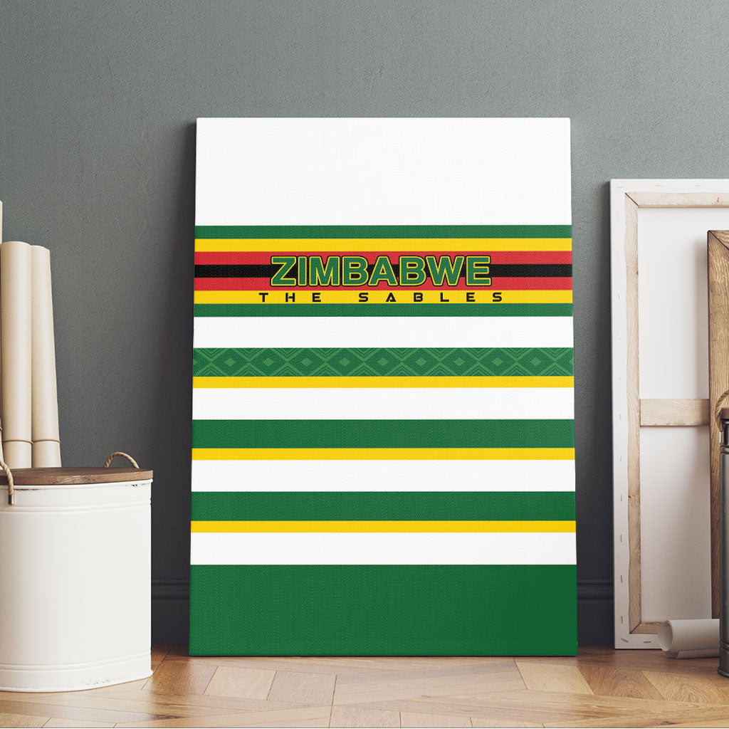 Zimbabwe Rugby Canvas Wall Art Sables National Pride