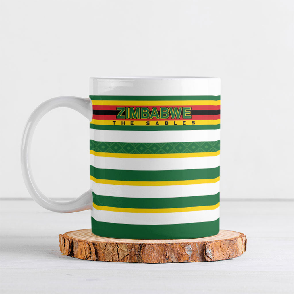 Zimbabwe Rugby Custom Ceramic Mug Sables National Pride