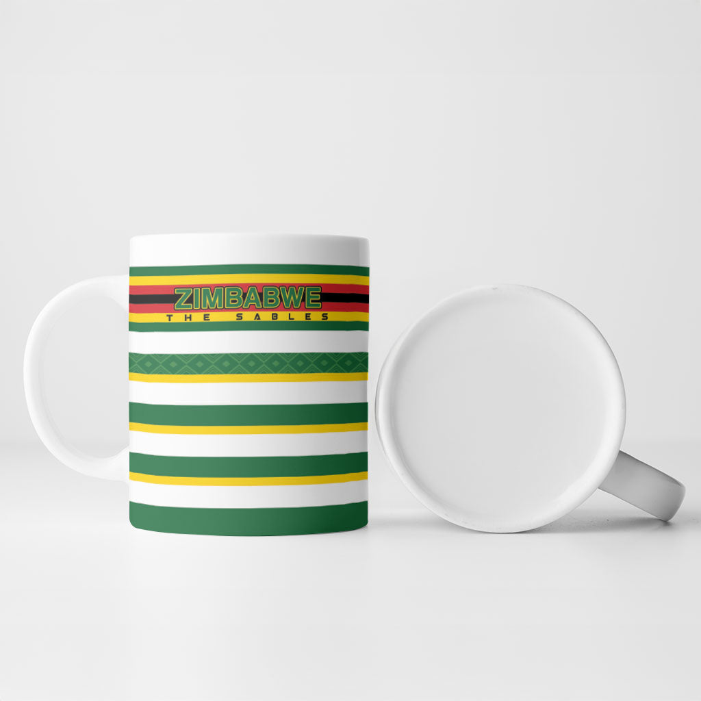 Zimbabwe Rugby Custom Ceramic Mug Sables National Pride