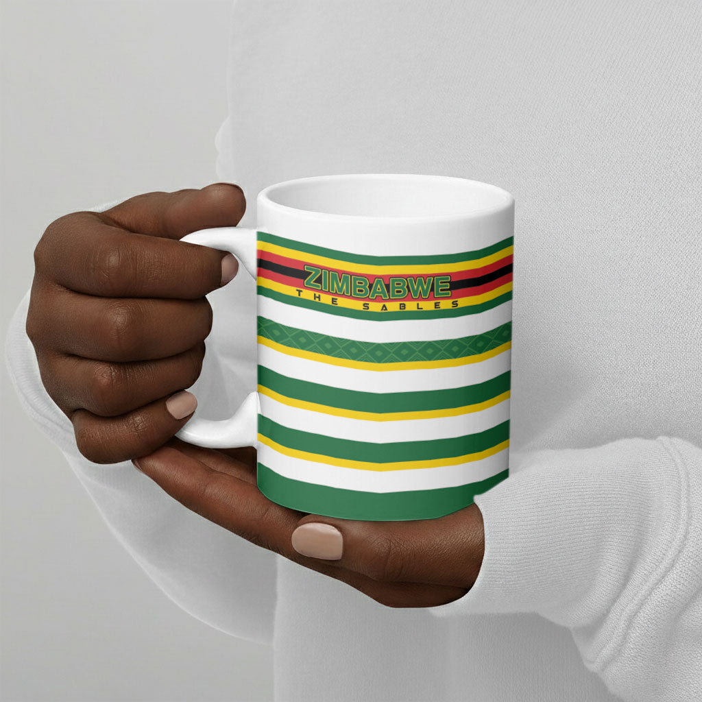 Zimbabwe Rugby Custom Ceramic Mug Sables National Pride
