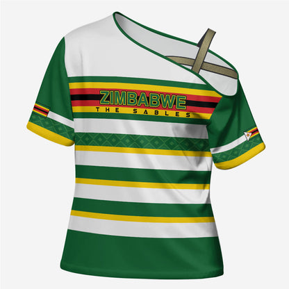 Zimbabwe Rugby Custom Cross Shoulder Shirt Sables National Pride