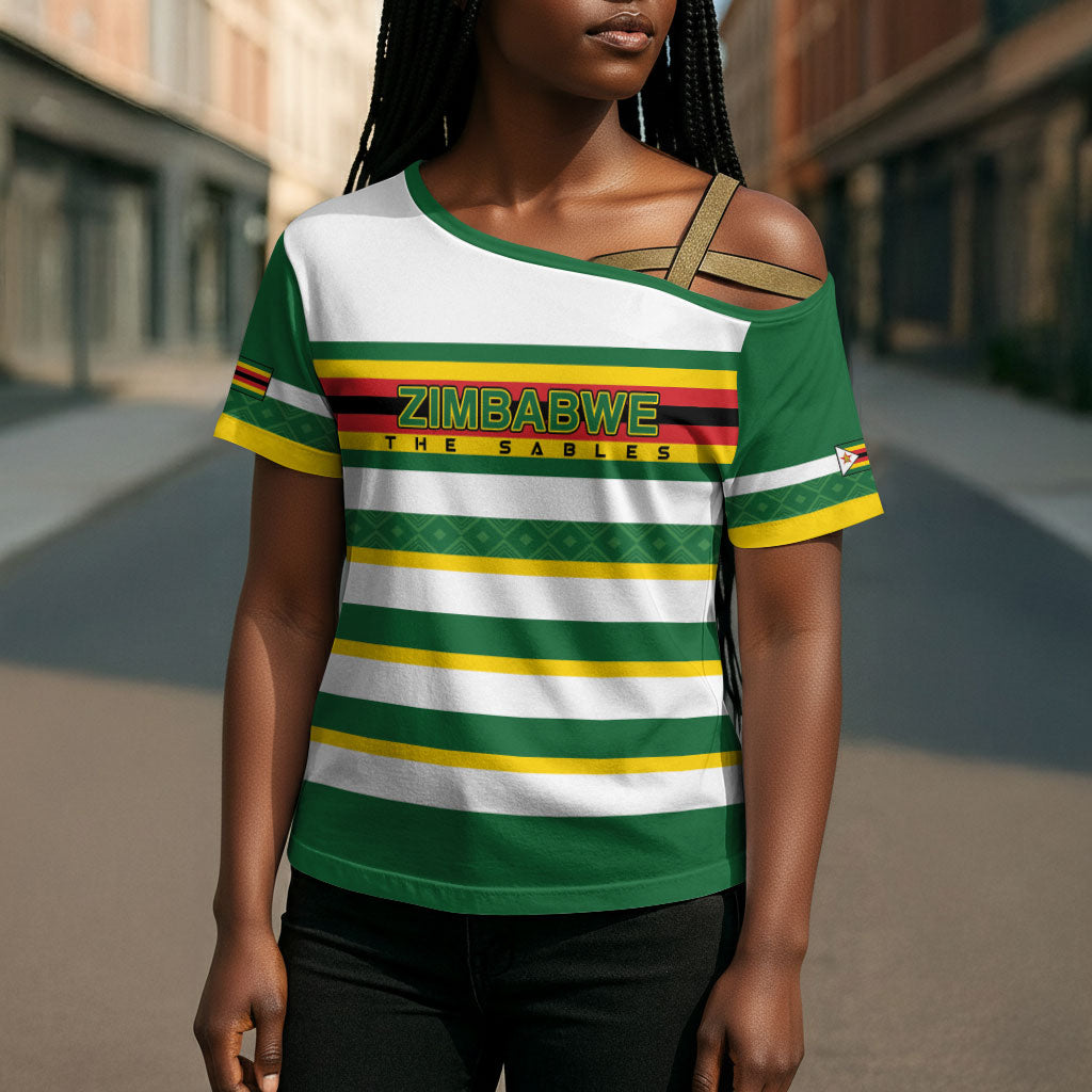 Zimbabwe Rugby Custom Cross Shoulder Shirt Sables National Pride