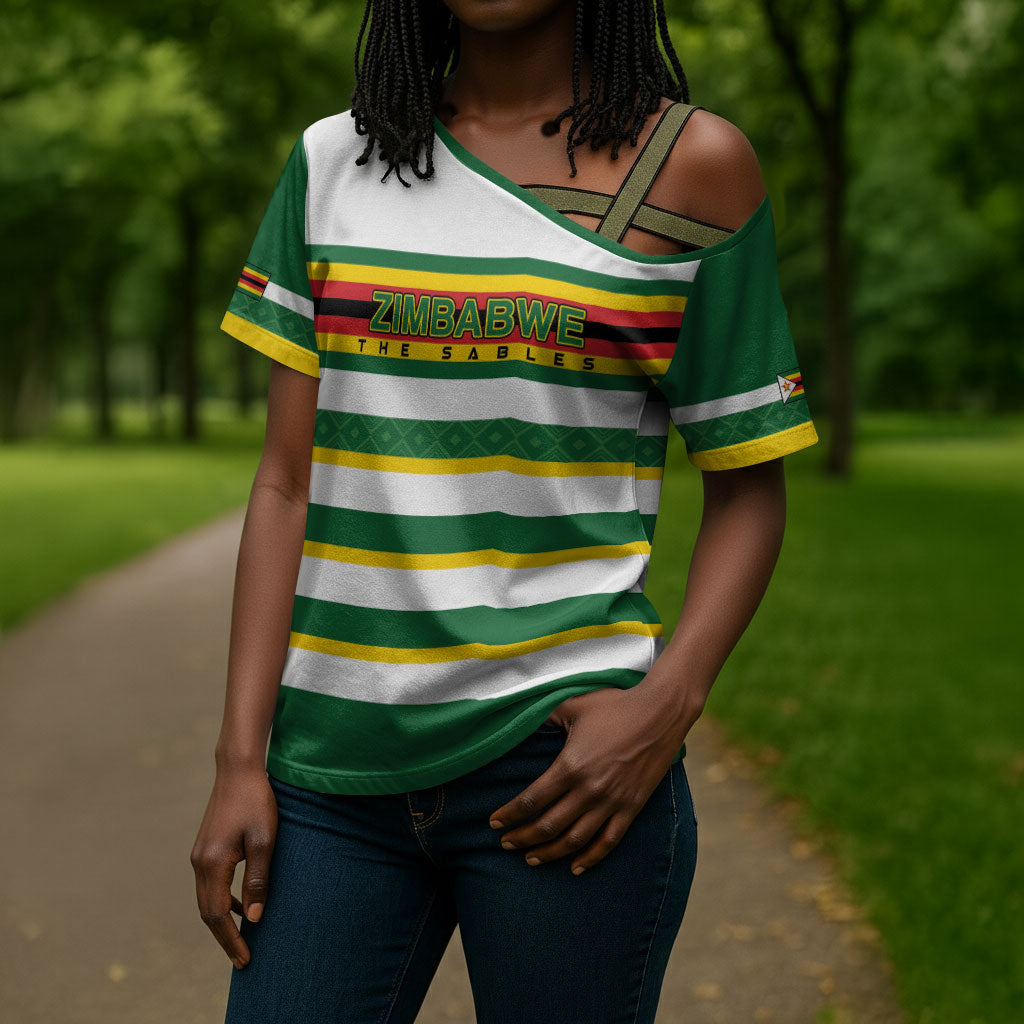 Zimbabwe Rugby Custom Cross Shoulder Shirt Sables National Pride