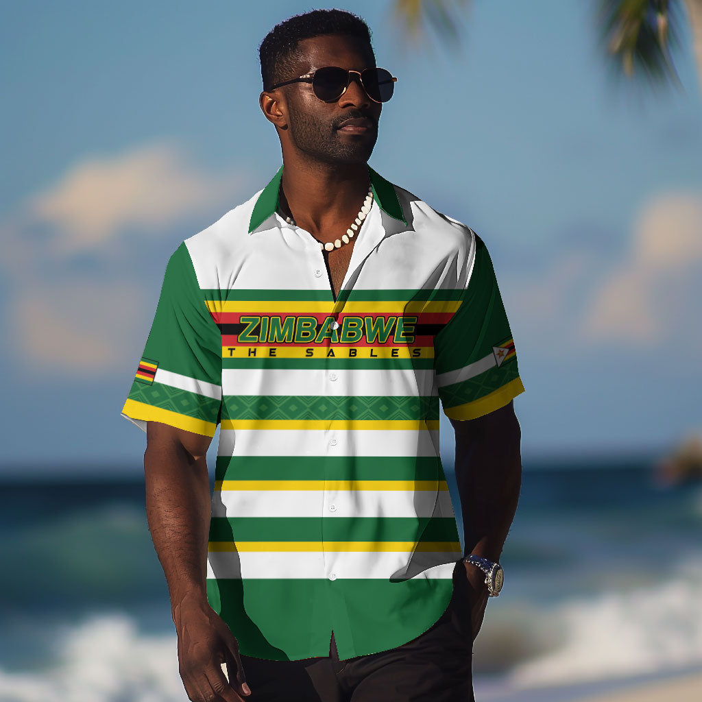 Zimbabwe Rugby Custom Hawaiian Shirt Sables National Pride