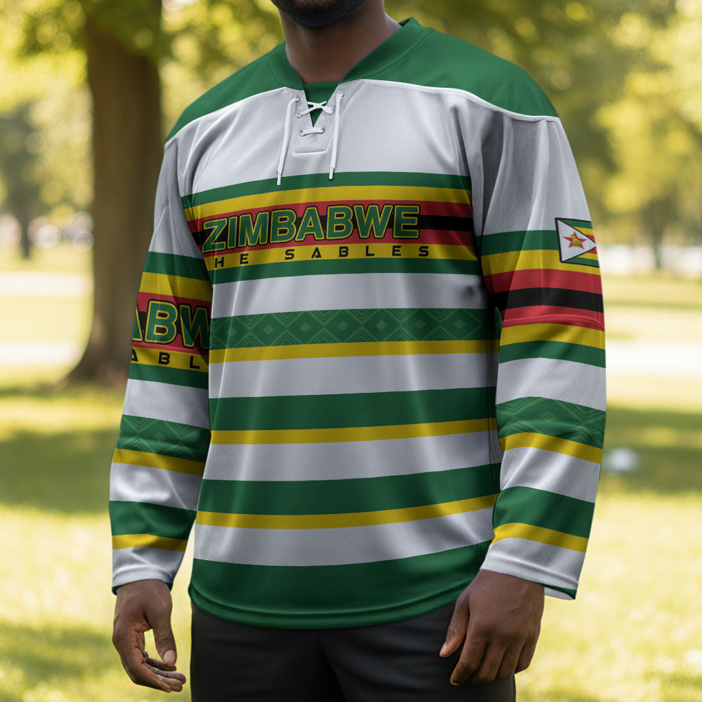 Zimbabwe Rugby Custom Hockey Jersey Sables National Pride