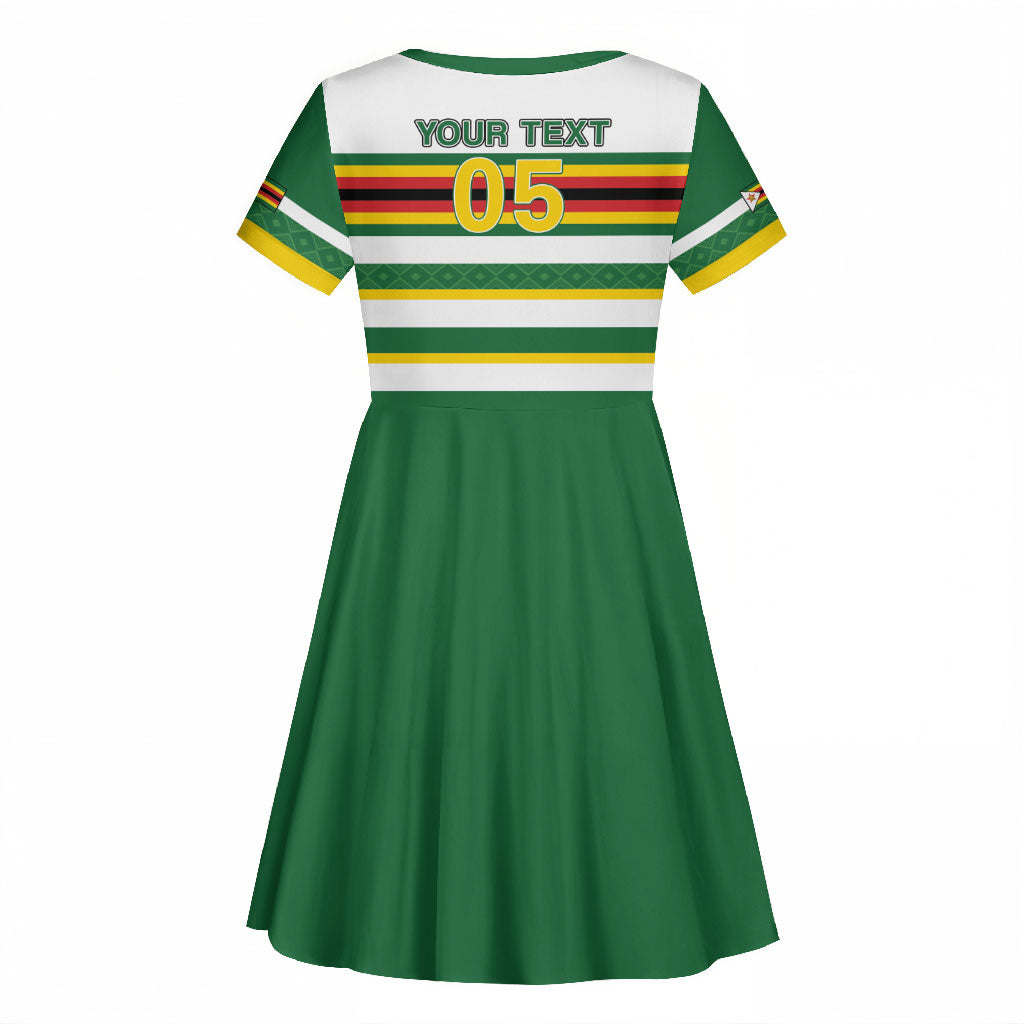 Zimbabwe Rugby Custom Kid Short Sleeve Dress Sables National Pride