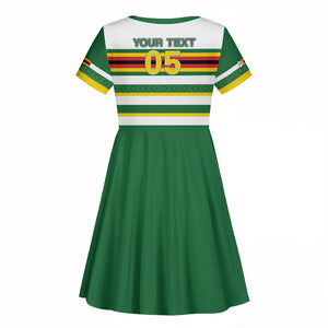 Zimbabwe Rugby Custom Kid Short Sleeve Dress Sables National Pride