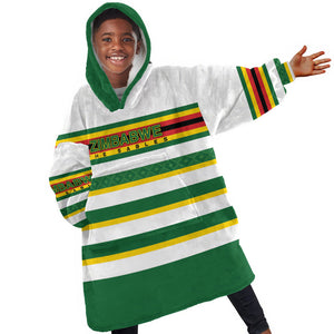 Zimbabwe Rugby Custom Kid Wearable Blanket Hoodie Sables National Pride