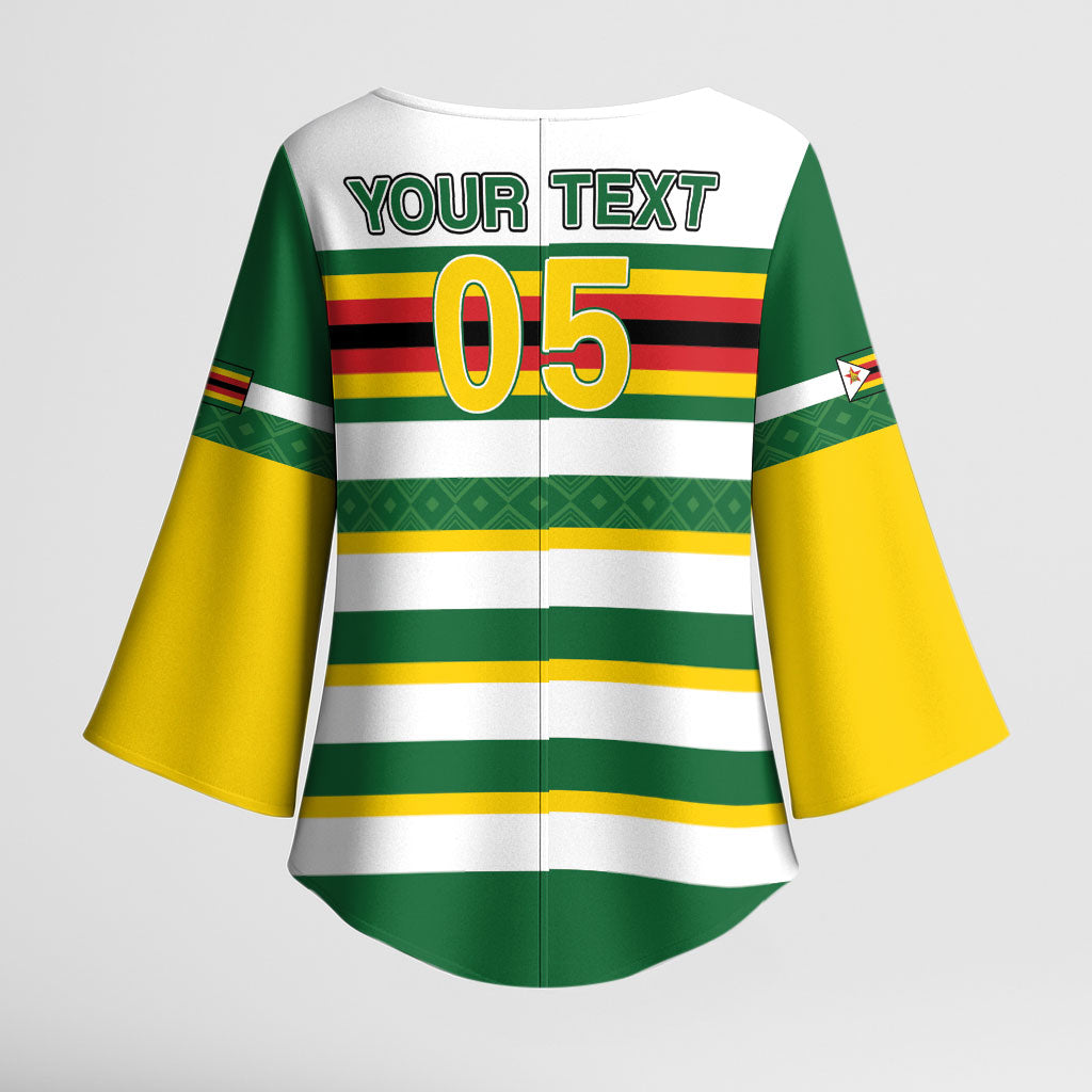 Zimbabwe Rugby Custom Kimono Sleeve Blouse Sables National Pride