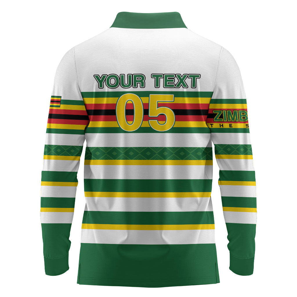 Zimbabwe Rugby Custom Long Sleeve Polo Shirt Sables National Pride