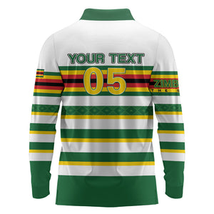 Zimbabwe Rugby Custom Long Sleeve Polo Shirt Sables National Pride
