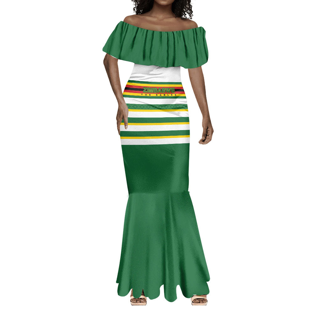 Zimbabwe Rugby Custom Mermaid Dress Sables National Pride