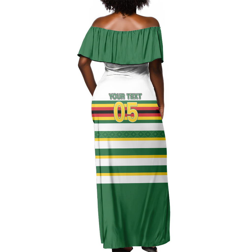 Zimbabwe Rugby Custom Off Shoulder Maxi Dress Sables National Pride