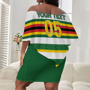 Zimbabwe Rugby Custom Off Shoulder Short Dress Sables National Pride