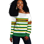 Zimbabwe Rugby Custom Off Shoulder Sweater Sables National Pride