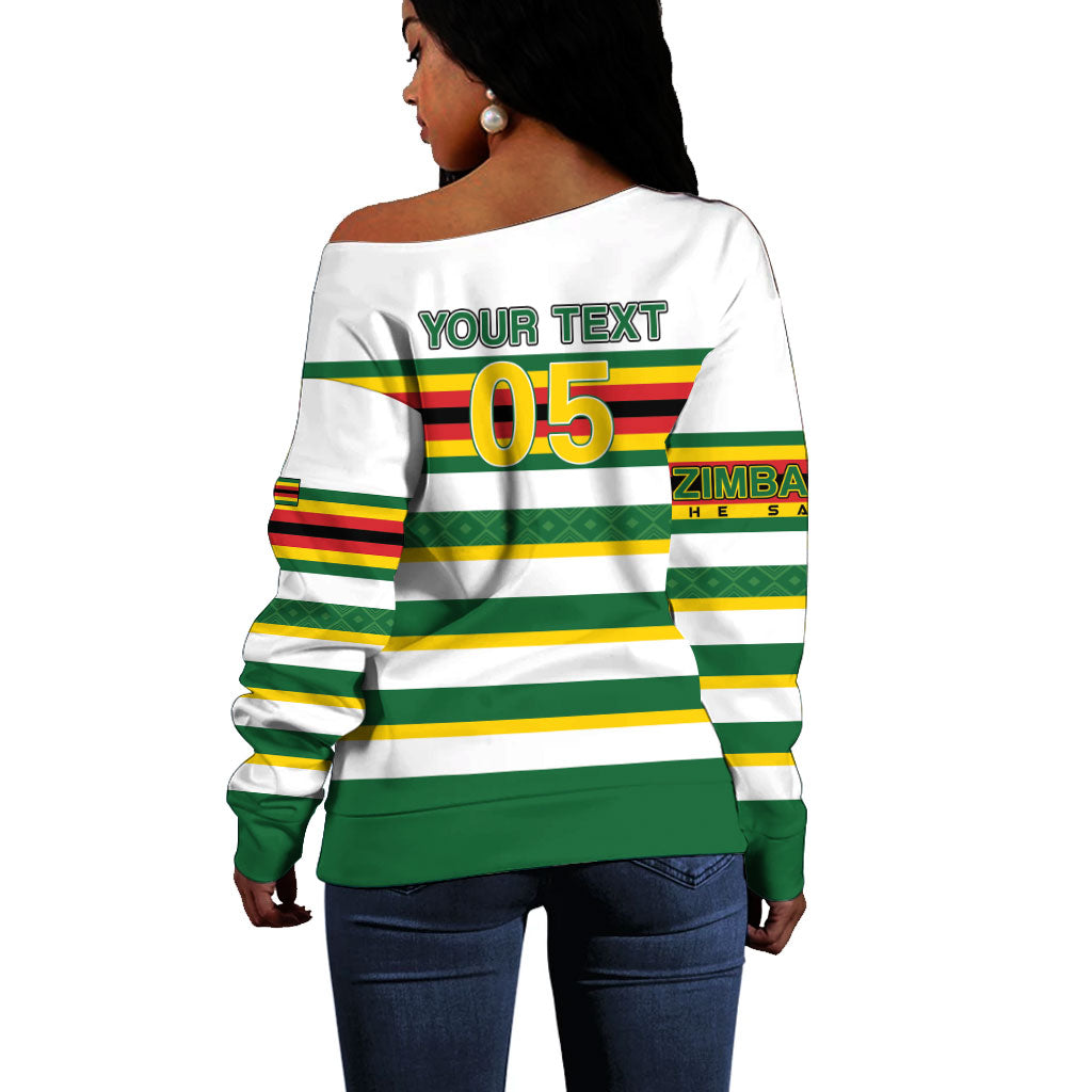 Zimbabwe Rugby Custom Off Shoulder Sweater Sables National Pride