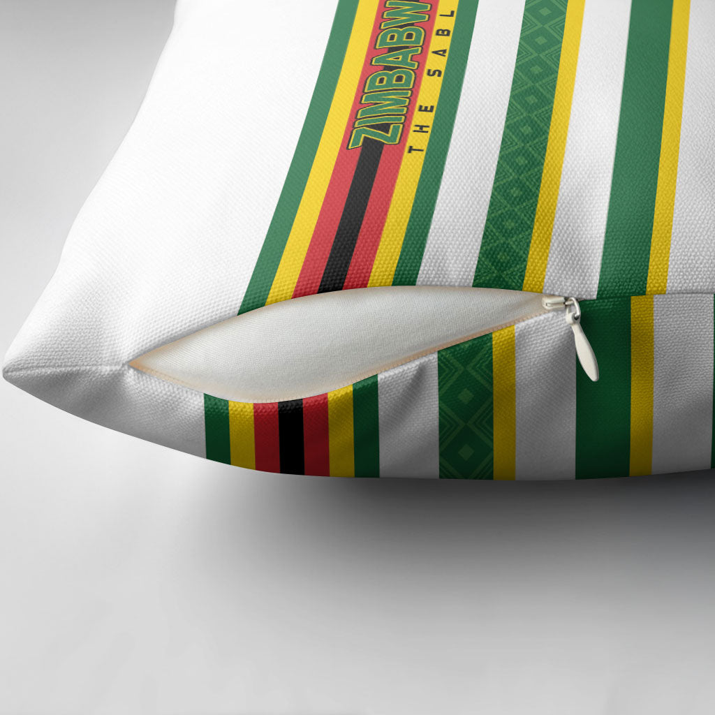 Zimbabwe Rugby Pillow Cover Sables National Pride
