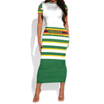 Zimbabwe Rugby Custom Short Sleeve Bodycon Dress Sables National Pride