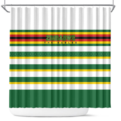 Zimbabwe Rugby Shower Curtain Sables National Pride