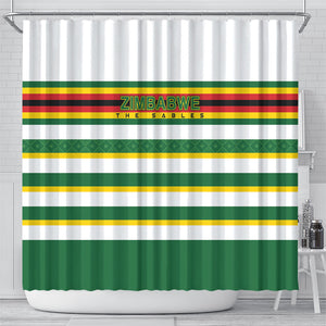 Zimbabwe Rugby Shower Curtain Sables National Pride
