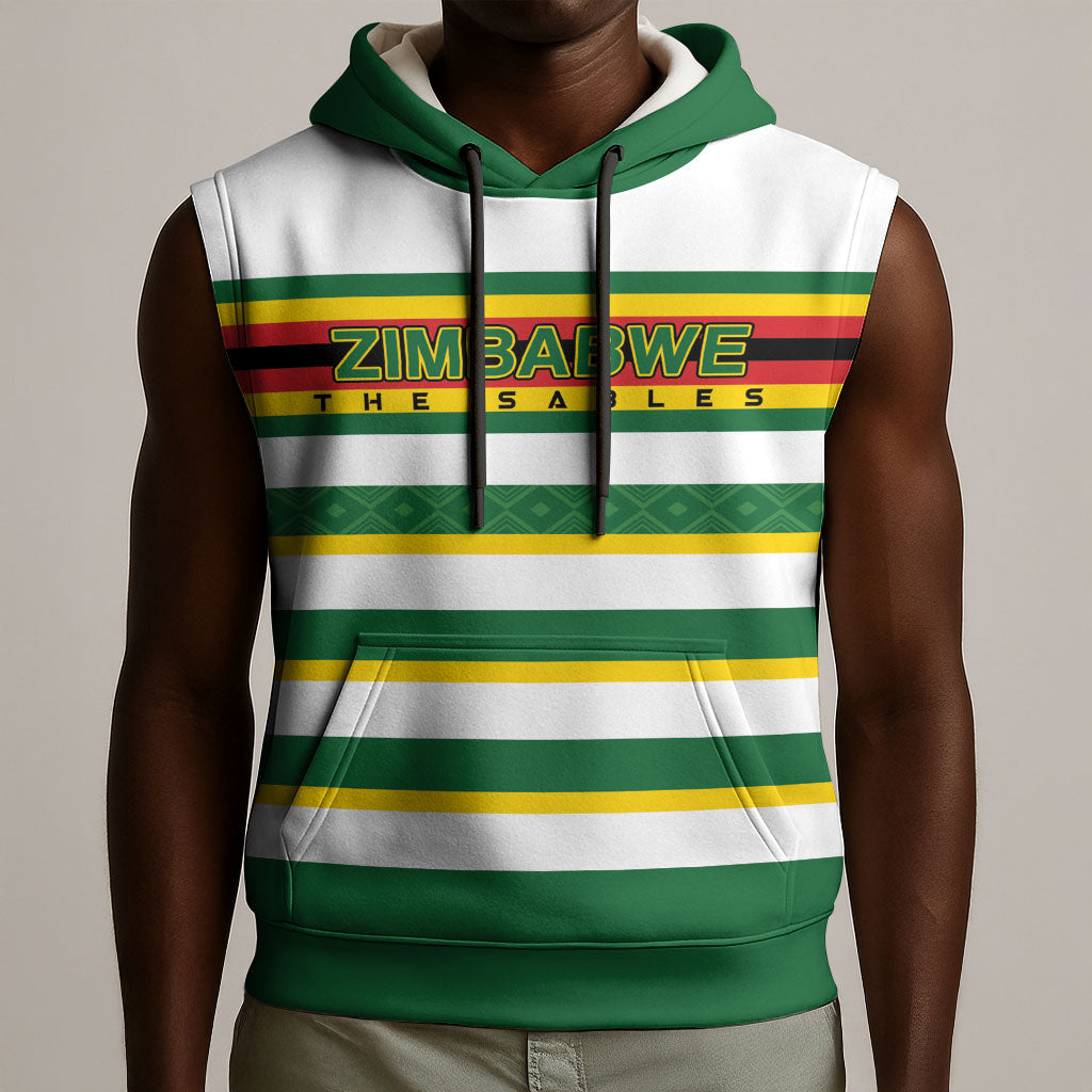Zimbabwe Rugby Custom Sleeveless Hoodie Sables National Pride