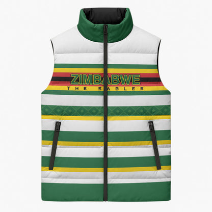 Zimbabwe Rugby Custom Sleeveless Puffer Jacket Sables National Pride