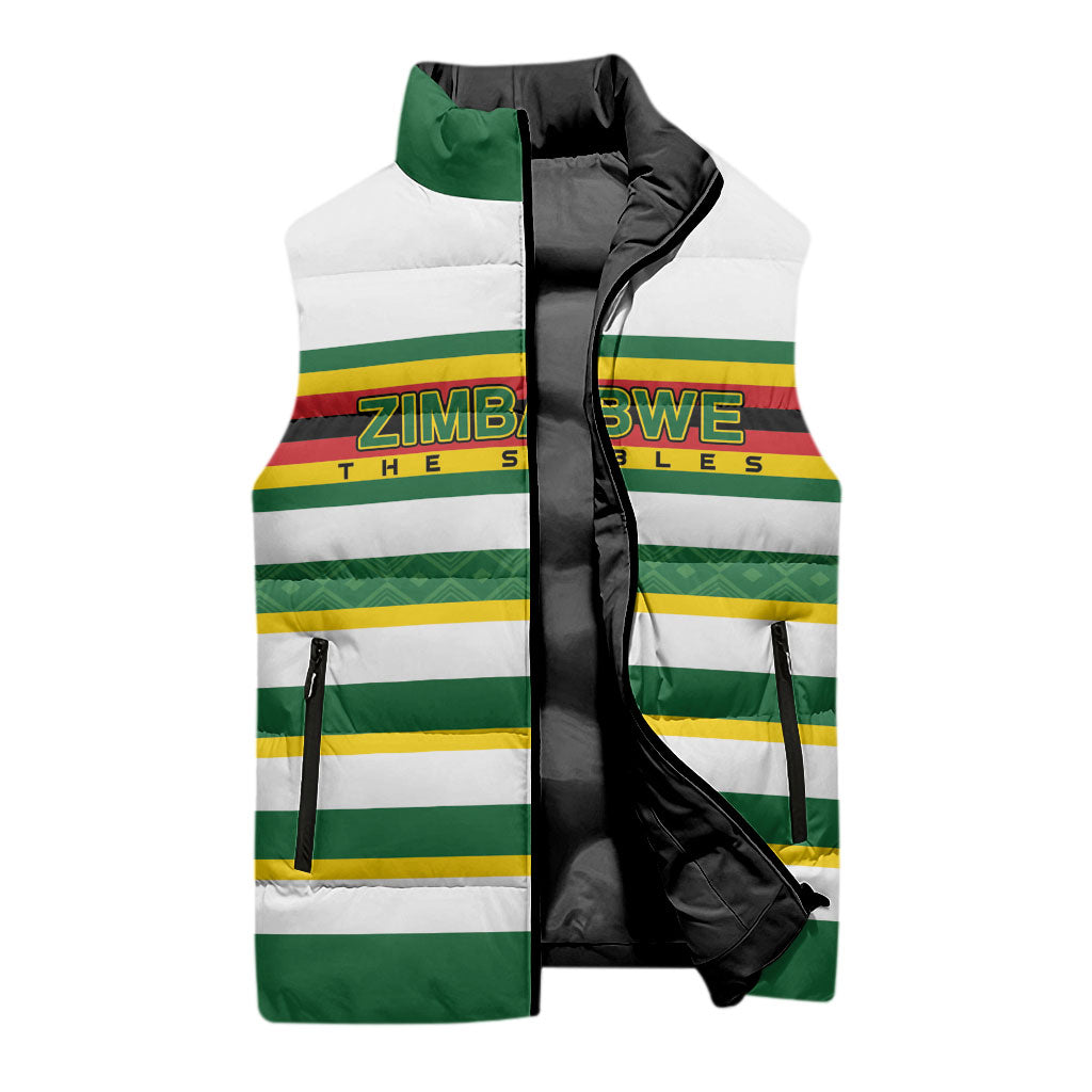 Zimbabwe Rugby Custom Sleeveless Puffer Jacket Sables National Pride