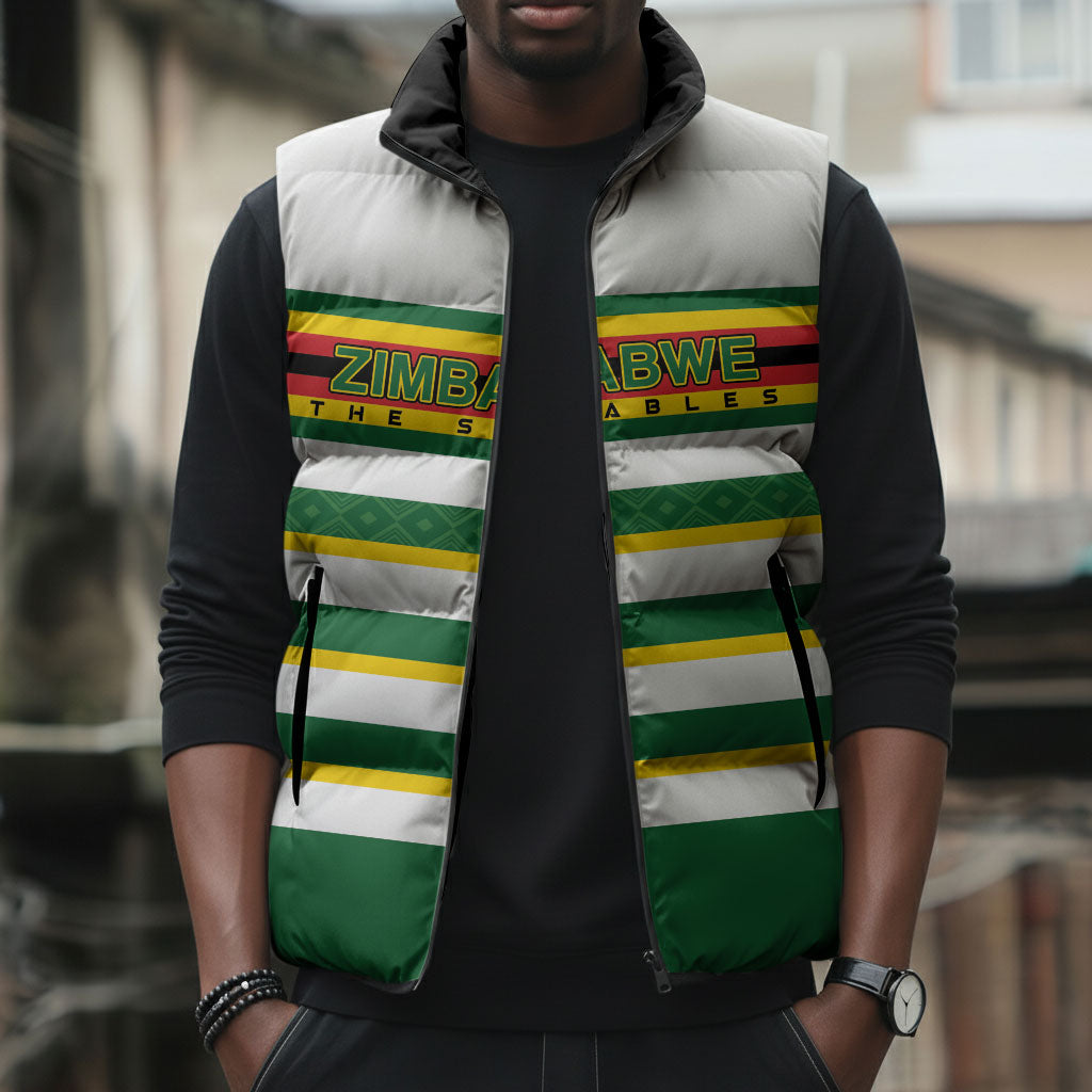 Zimbabwe Rugby Custom Sleeveless Puffer Jacket Sables National Pride