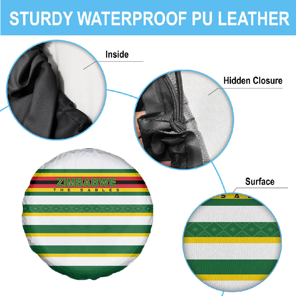 Zimbabwe Rugby Spare Tire Cover Sables National Pride