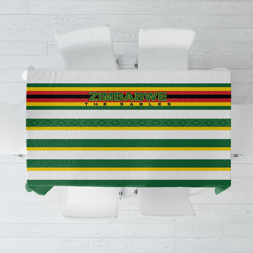 Zimbabwe Rugby Tablecloth Sables National Pride