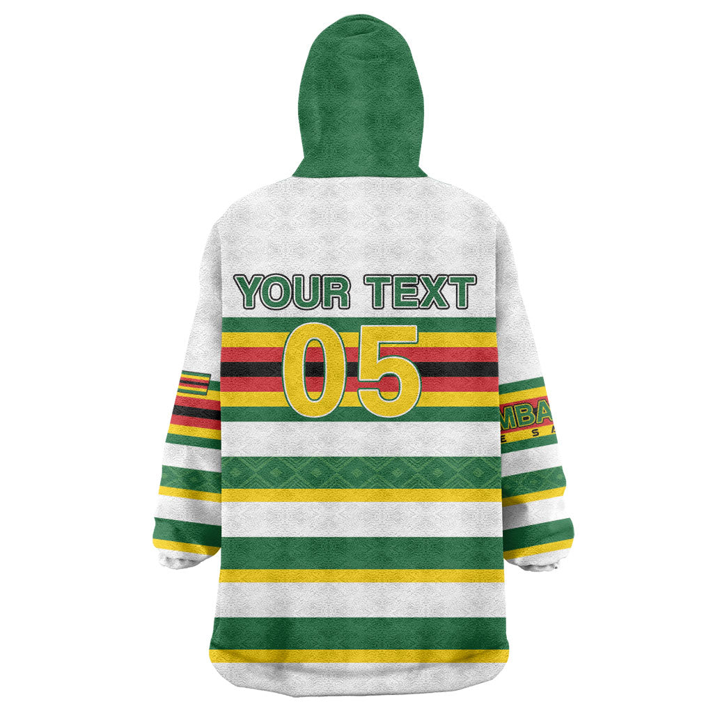 Zimbabwe Rugby Custom Wearable Blanket Hoodie Sables National Pride
