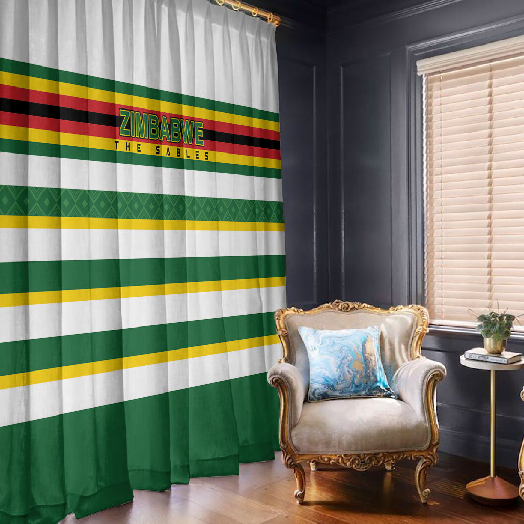 Zimbabwe Rugby Window Curtain Sables National Pride