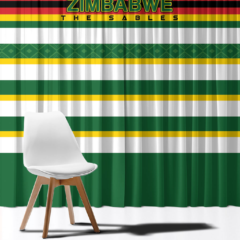 Zimbabwe Rugby Window Curtain Sables National Pride