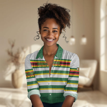Zimbabwe Rugby Custom Women Casual Shirt Sables National Pride