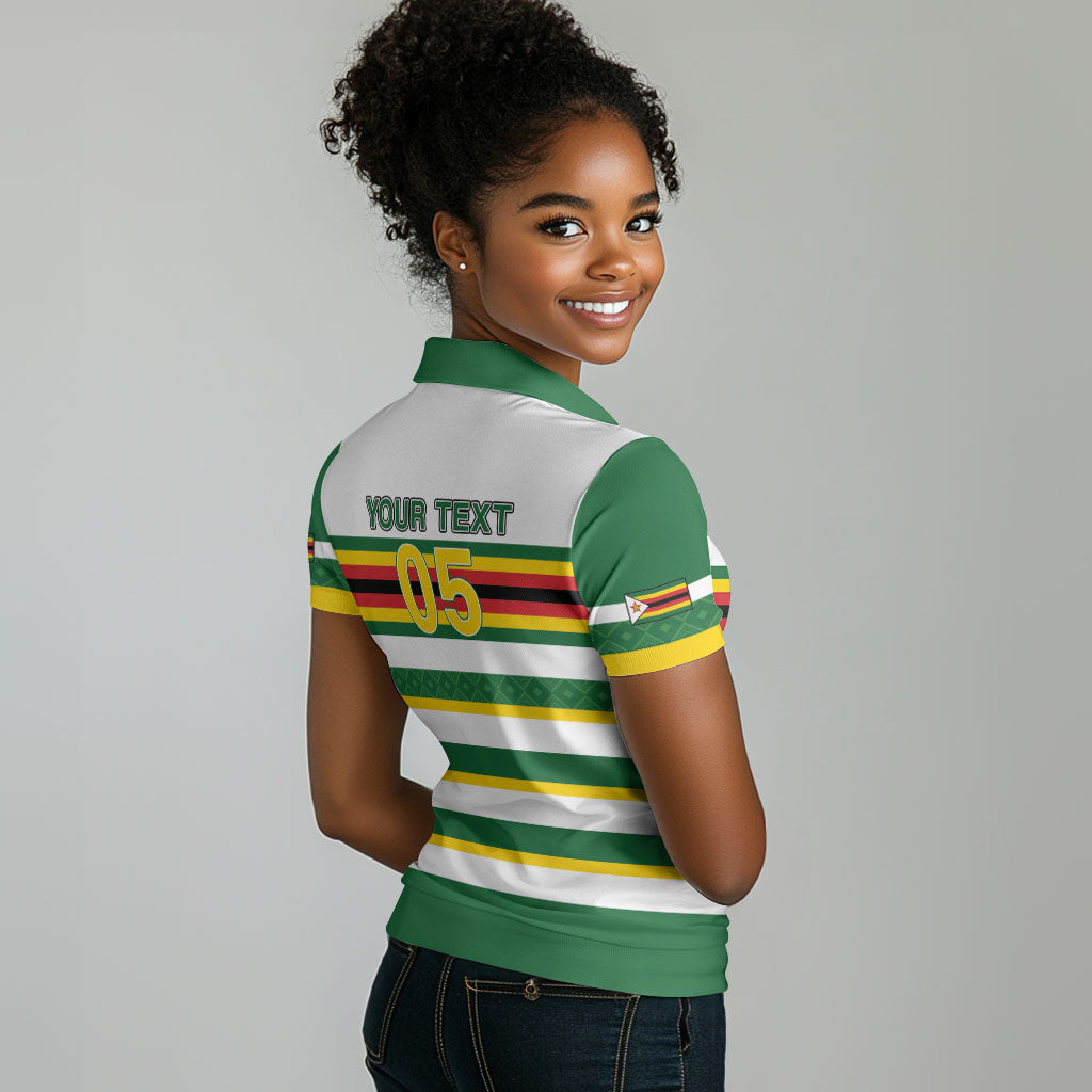 Zimbabwe Rugby Custom Women Polo Shirt Sables National Pride