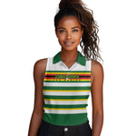 Zimbabwe Rugby Custom Women Sleeveless Polo Shirt Sables National Pride
