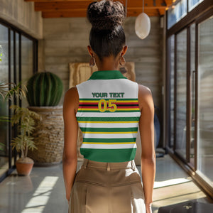 Zimbabwe Rugby Custom Women Sleeveless Polo Shirt Sables National Pride
