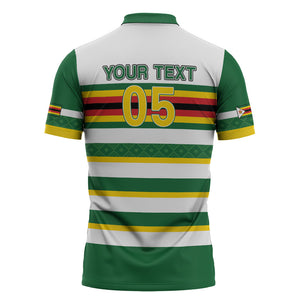Zimbabwe Rugby Custom Zipper Polo Shirt Sables National Pride