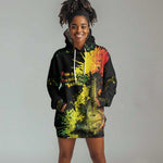 Afro Music Pride Hoodie Dress From Our Roots The World Finds Rhythm - African Pride