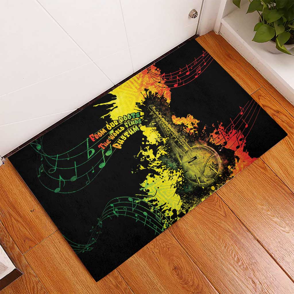 Afro Music Pride Rubber Doormat From Our Roots The World Finds Rhythm - African Pride