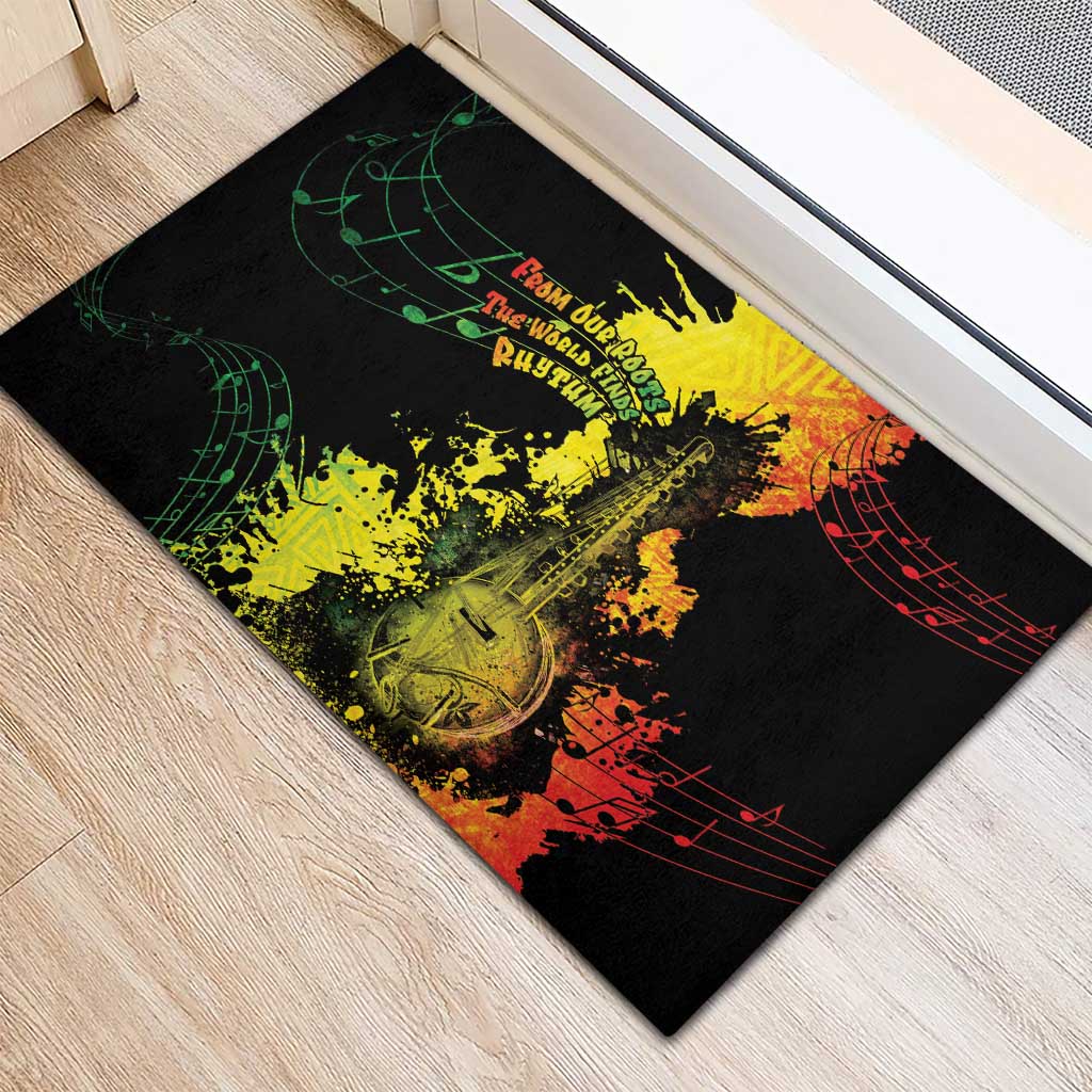 Afro Music Pride Rubber Doormat From Our Roots The World Finds Rhythm - African Pride